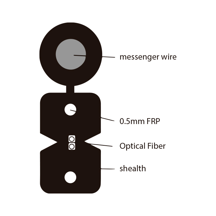 CABLE DE FIBRA OPTICA DROP 2 HILOS SM F8 G657A2