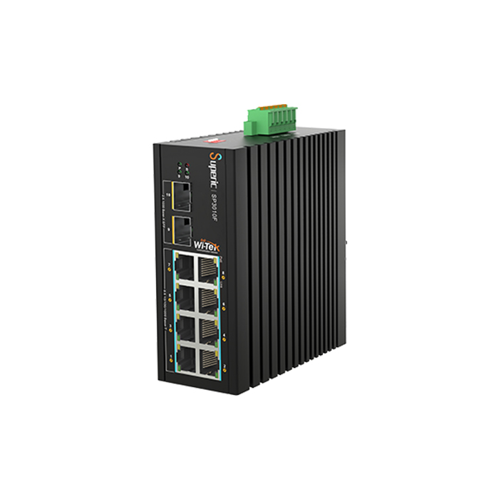 SWITCH 8 PUERTOS GIGABIT ETHERNET POE 10/100/1000MBPS 2 PUERTOS SFP INDUSTRIAL